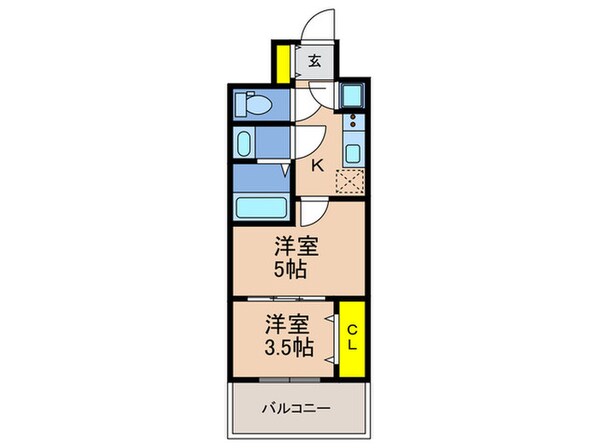 セレニテ神戸ミラクノールの物件間取画像